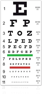 Snellen Eye Chart per esami oculistici a 20 piedi (aggiornato) - Foto 1 di 1