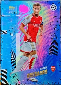2023-24 Topps X Frusta Oro Martin Odegaard Blu 27/49 Elite Norvegia Arsenal - Foto 1 di 2