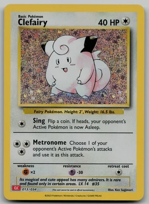 Clefairy Classic Collection Trading Card Game Classic 013/034 NM - Image 1 of 2