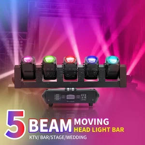 PAIDUN 5 Beam RGBW Moving Head Spot Light Bar DMX DJ Disco Club Party Show Event - Picture 1 of 7