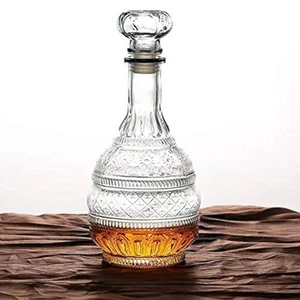 Liquor Decanter, Glass Spirits Decanter with Airtight Stopper, Whiskey Vodka ... - Picture 1 of 8