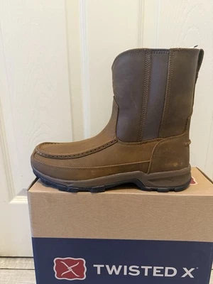 Twisted X Men's Pull-On Hiker Work Boots slip resistant oil resistant - Image 1 of 4