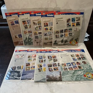NEU FEIERN SIE DAS JAHRHUNDERT 1900-1990. Kompletter 10 Bogen Satz USA Briefmarken USA GC2 - Bild 1 von 9