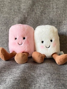 Jellycat Amuseable Pink And White Marshmallows Stuffed NWT Great Gift Idea 🔥✅ - Picture 1 of 1
