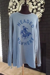 IMOGENE + WILLIE the headed nowhere Blue Tee T Shirt XXL - Picture 1 of 3