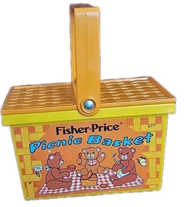 Cesta de picnic Fisher Price 1974 vintage # 677 - Imagen 1 de 7