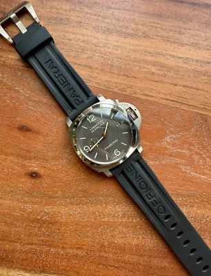 Reloj Panerai Luminor 1950 3 días PAM351 44 mm titanio esfera tabaco PAM00351 solamente Foto 1 de 4