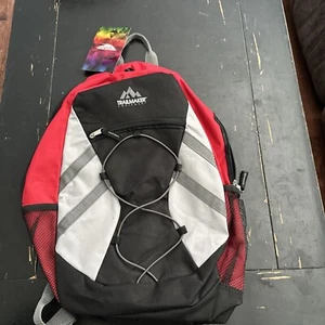New with Tag Trailmaker Equipment Backpack Gray Black Red 17X14X5 Never Used - Picture 1 of 2