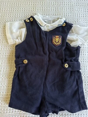 Vintage Imp Originals Baby Boys John John Romper and Shirt Set Size 12 Months - Image 1 of 4