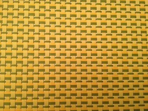 TAG BASKET WEAVE CHECK PLACEMATS- x 4-14.5 x 19" NEW!  YELLOW/GREEN -Easy clean - Picture 1 of 2
