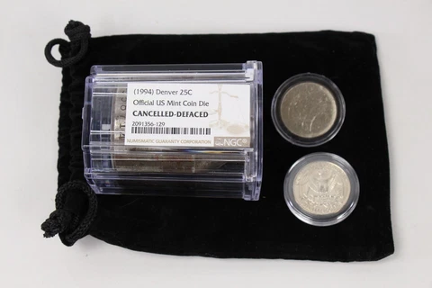 1994-D Washington Quarter Official U.S. Mint Die Set NGC Cancelled Defaced 25c Cover