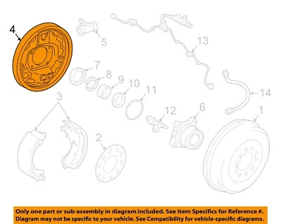 Componentes de freno Toyota OEM 05-23 Tacoma - Placa de respaldo 4704404030 Foto 1 de 2