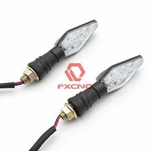 12 V Motorcycle LED Turn Signal Lamp Sequential Flowing Indicator Lights Amberx2 - Picture 1 of 12
