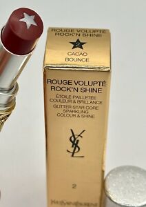 Yves Saint Larent YSL Rouge Volupte Rock'N shine Lipstick #2 Cacao Bounce New