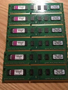 Lot Of 6 2GB DDR3 1333 MHz Kingston SDRAM Memory - Picture 1 of 6