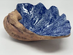 Ellen Evans Studio Keramik geformte Muschel Schüssel Schale 9,25" mit Muschel - Bild 1 von 11
