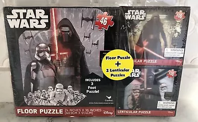 3 Pack Star Wars The Force Awakens 1/46 Piece 2' x 3' Floor Puzzle 2 Lenticular - Image 1 of 4
