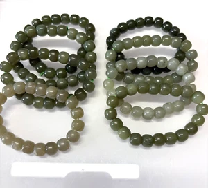 Venta al por mayor lote 10 piezas pulseras de jade HeTian cristal elástico-EE. UU. - Imagen 1 de 3