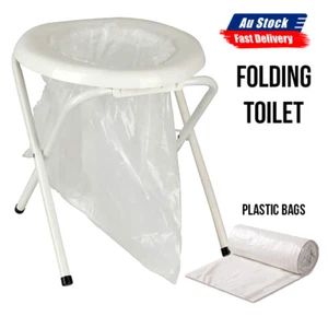 Camp Travel Camping Portable Folding Toilet Caravan w/ replacement bags Outdoor - Picture 1 of 8