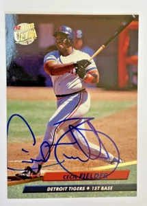 CECIL FIELDER Autographed Signed '92 FLEER #59 Baseball Card DETROIT TIGERS - Picture 1 of 2