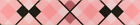 Country Brook Design® 1 Inch Pink and Brown Argyle Polyester Webbing, 50 Yards