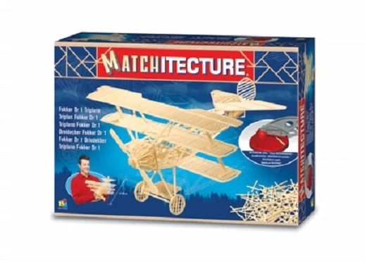 Matchitecture 6610 - Fokker Dr1Triplane Matchstick Model Kit - Tracked 48 Post - Image 1 of 4
