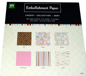 Making Memories Cheeky Coll. Almohadilla de papel Abby 48 hojas 8 ea de 6 diseños 6" x 6" - Imagen 1 de 7