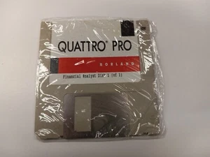 Original 1989 Borland Quattro Pro (3.5 Floppy Disks) Financial Analyst Disc NEW - Picture 1 of 1