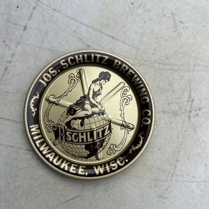 Vintage 1970’s Schlitz Metal Tip Tray 3-1/2” Bar Mancave Advertising - Picture 1 of 4