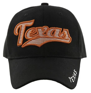 NEW! TEXAS MESH TEXAS TX LONE STAR STATE CAP HAT BLACK - Picture 1 of 4