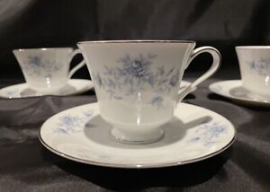 Beautiful Crown Empire “Duchess” China - 4 Teacups & Saucers. MINT Condition 