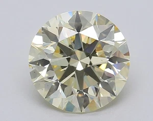 Round 2.00 Cts Fancy Light Yellow VS2 IGI Certified CVD Lab Grown Loose Diamond - Picture 1 of 12
