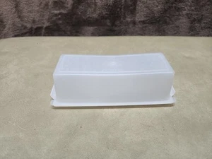 Vintage Tupperware Butter Dish, White Base 636/Shear Lid 637 Made in USA  - Picture 1 of 3