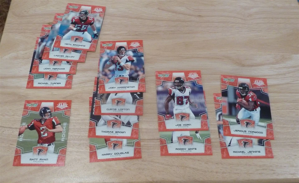 2008 Score RED Super Bowl XLIII FALCONS TEAM set MATT RYAN RC White Abraham - Image 1 of 1