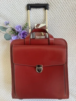 Jack Georges Milano Collection #3854 Maletín con ruedas vertical rojo para computadora portátil Foto 1 de 4