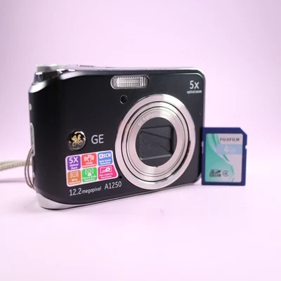 General Electric Digital Camera GE A1250 12.2MP Black Tested - Image 1 of 4