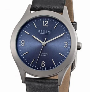 Elegante leichte Regent F-1437 TITAN Herrenuhr - 5 ATM WR - hypoallergen - Picture 1 of 3