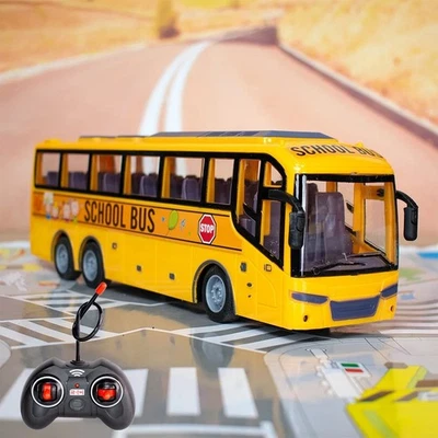 Rc Large Remote Controlled Tour Bus School Bus Model With LED Radio Control - Image 1 of 4