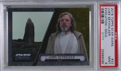 2016 Star Wars Evolution Gold 3/50 Luke Skywalker Jedi In Exile PSA 9 MINT 02v3 - Image 1 of 3