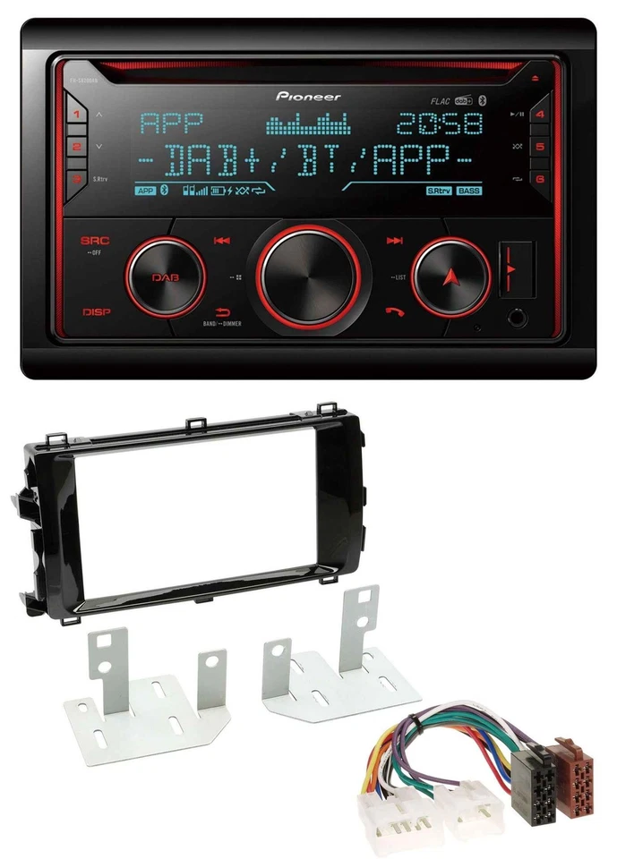 Pioneer 2DIN DAB MP3 Bluetooth USB CD Autoradio für Toyota Auris (ab 2013) - Bild 1 von 4