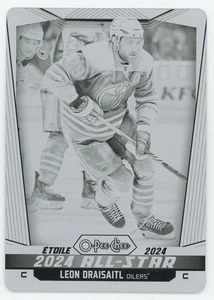 Placa de impresión negra O-Pee-Chee cubierta superior Leon Draisaitl #509 1/1 2024-25 - Imagen 1 de 3