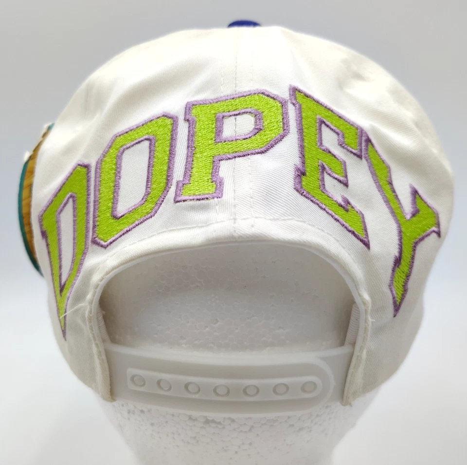 NUEVO CON ETIQUETAS De colección Años 90 Disney Blancanieves Siete Enanitos DOPEY Blockhead Toon Snapback Sombrero Foto 1 de 4