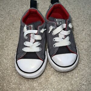 boys toddler Gray converse all star tennis shoes size 8