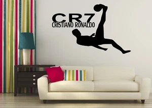Cristiano Ronaldo Football Wall Art Decal Sticker SP25 - Picture 1 of 11