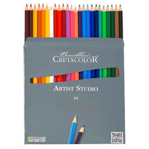 24pk Cretacolor Artist Studio Colouring Pencils Set Adult Books School Drawing