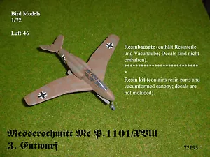 Messerschmitt Me P.1101/XVIII 3. Entwurf 1/72 Bird Models Resinbausatz/resin kit - Bild 1 von 3