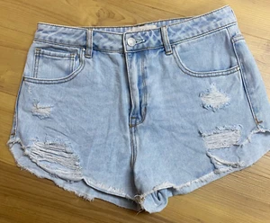 Pantalones cortos de mezclilla PACSUN 29 para mujer tiro alto festival azul deshilachado desgastado 2696 - Imagen 1 de 9