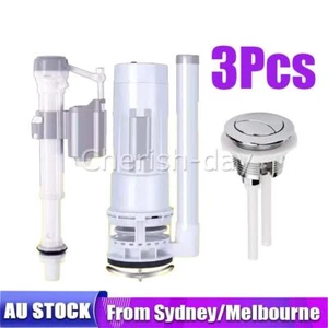 Dual Flush Valve Repair Kit Toilet Flush Cistern Replacement with Push Button Z - Picture 1 of 11