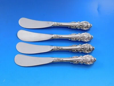 Sir Christopher by Wallace Sterling Silver Butter Spreader HH Paddle Set 4 pcs - Image 1 of 3