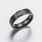 His Queen And Her King Titanium Steel Rings Lovers Couple Ring Valentine's Gifts